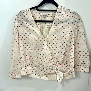 Madewell wrap top, size small.